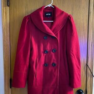 Apt. 9 Women's Bold‎ Red Pea Coat